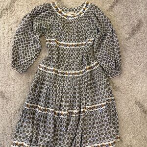 Tory Burch Midi Bohemian Style dress with pockets.